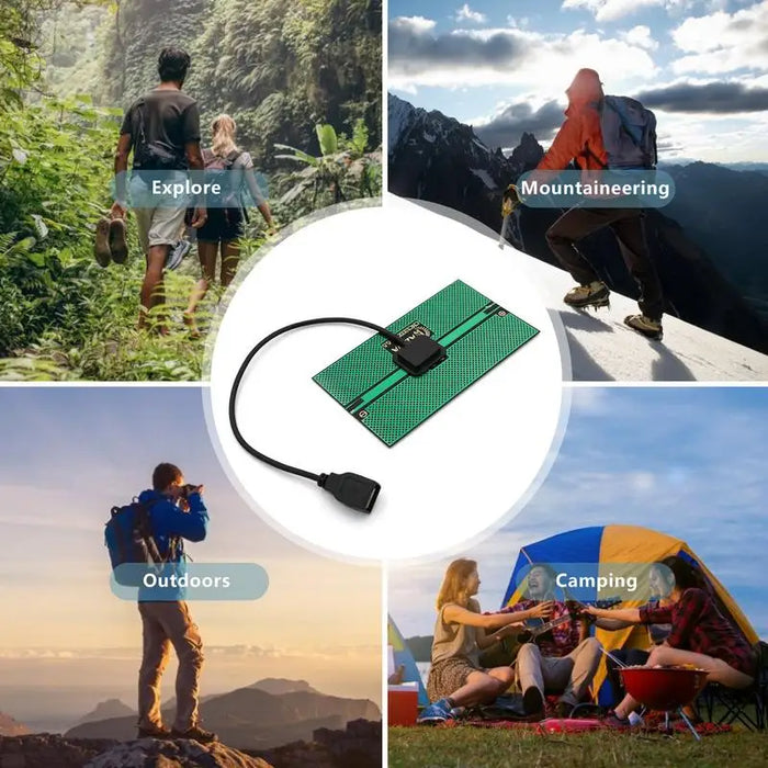 Enagua Mart 5.5V Solar Panel Power Bank - Portable USB Charger for Outdoor Devices and Hiking