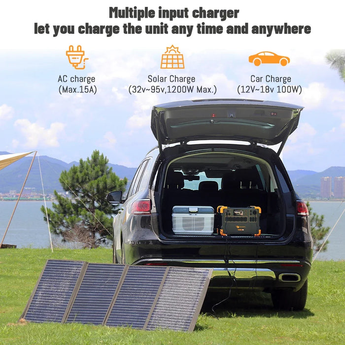 Enagua Mart 30kW Solar Generator Kit - Portable Power Storage Battery System with 2KW Solar Panel