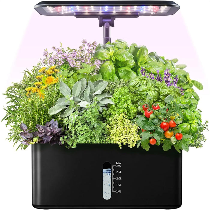 Enagua Mart Indoor Hydroponics Growing System - 12-Pod Garden with Remote Control and Adjustable LED Lights