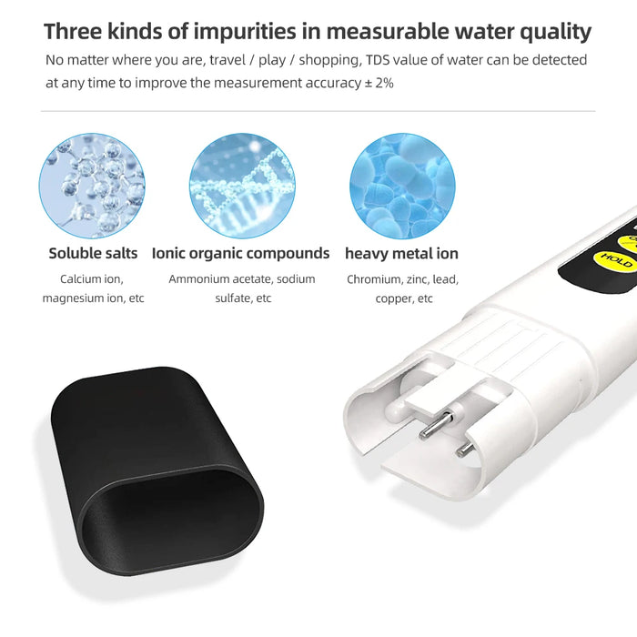 Enagua Mart Digital TDS Meter - Water Quality Tester for Drinking Water, Aquariums, Hydroponics, and Pools (0-9990 ppm)