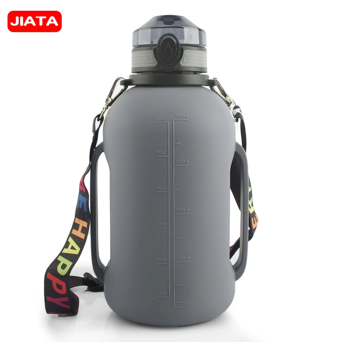 Enagua Mart Folding Water Bottle - 2L Silicone Sport Bottle, Soft and Foldable