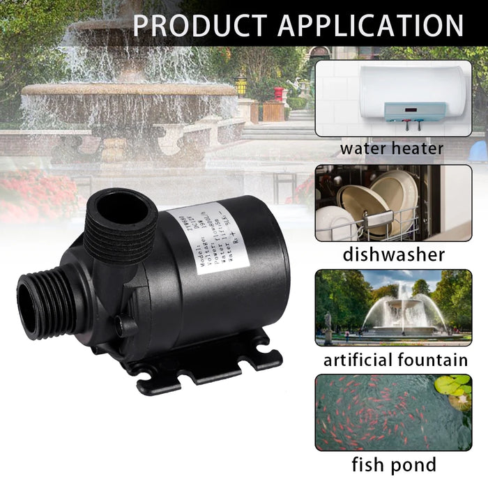 Enagua Mart 50W Brushless Solar Water Pump Unit - Ultra-Silent 800L/H Pump Kit for Fish Ponds, Pools, and Garden Fountains