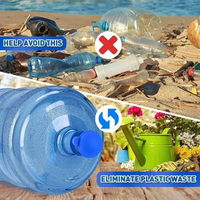 Enagua Mart 5 Gallon Water Jug Caps - Non-Spill Bottle Caps with Inner Plug, Durable Reusable Silicone Water Bottle Cover