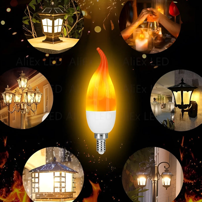 Enagua Mart USB E14/E27/B22 LED Flame Bulbs - 9W AC85-265V Home Electronic Accessories Lamp