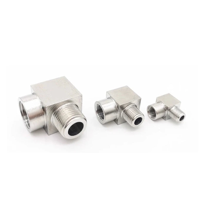 Enagua Mart High-Pressure 90-Degree Elbow Coupler - Stainless Steel, 1/8" to 1" Sizes for Water and Gas