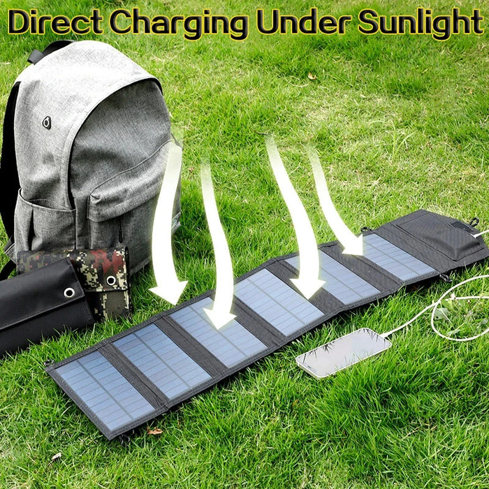 Enagua Mart 6-Fold 800W Solar Panel - Portable 20W/h Solar Panels Charger for Mobile Power Supply