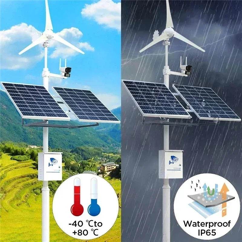 Enagua Mart 300W Solar Panel Kit - Complete 12V Polycrystalline USB Power Portable Outdoor Rechargeable Solar Generator for Home - Enagua Mart