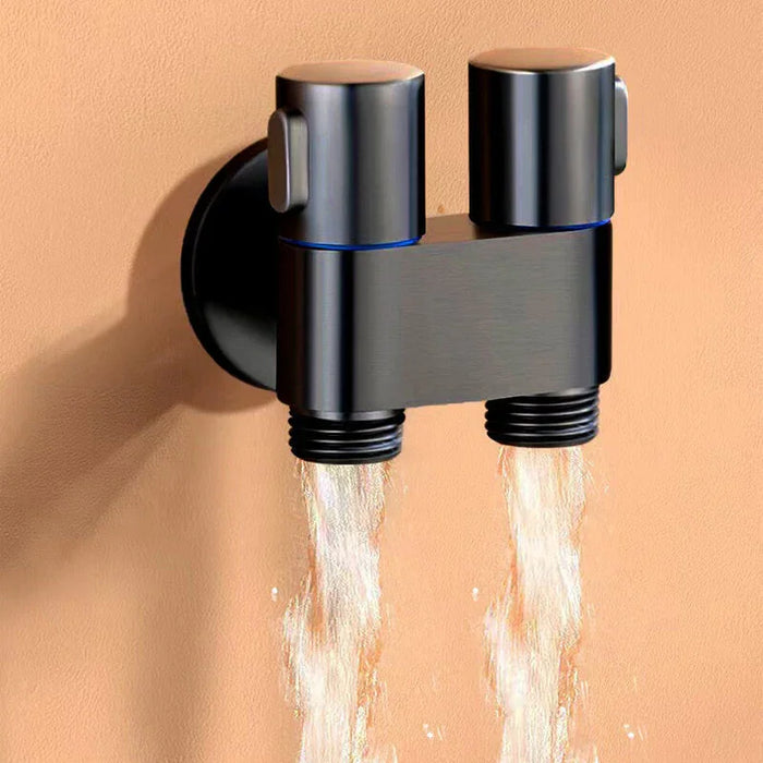 Enagua Mart 1/2 Inch Dual Control Valve - Three-Way Filling Angle Valve with Dual Outlet for Bathroom Plumbing