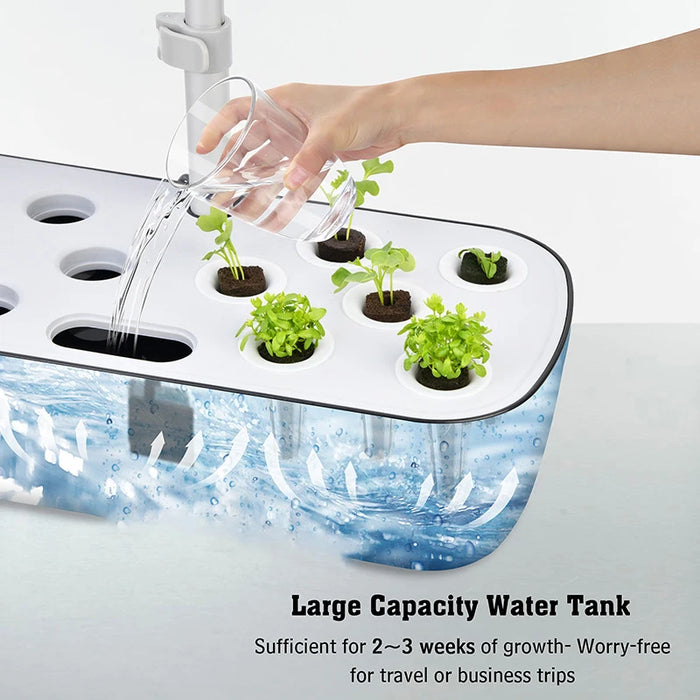 Enagua Mart Hydroponics Growing System - 12 Pods Indoor Herb Garden with LED Grow Light Smart Garden Planter