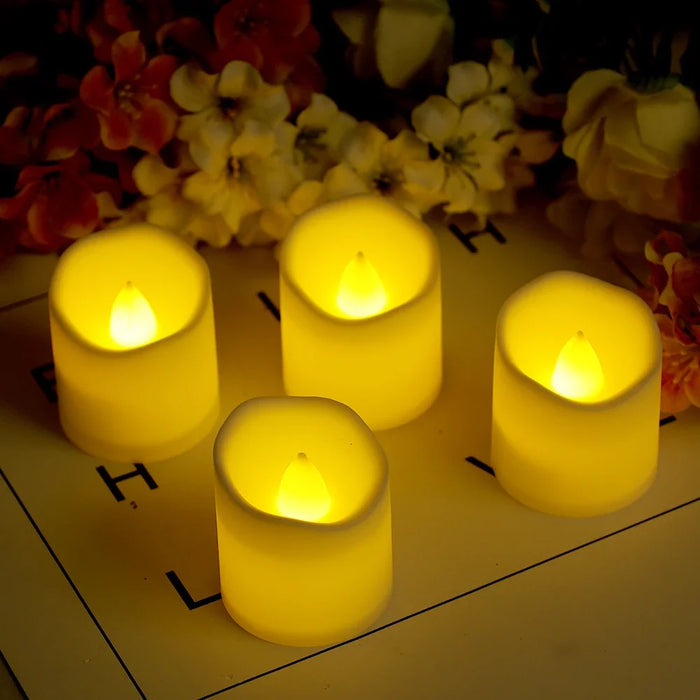 Enagua Mart LED Flameless Candle Lights - 6/12-Piece Battery-Powered Tealight Wishing Candles