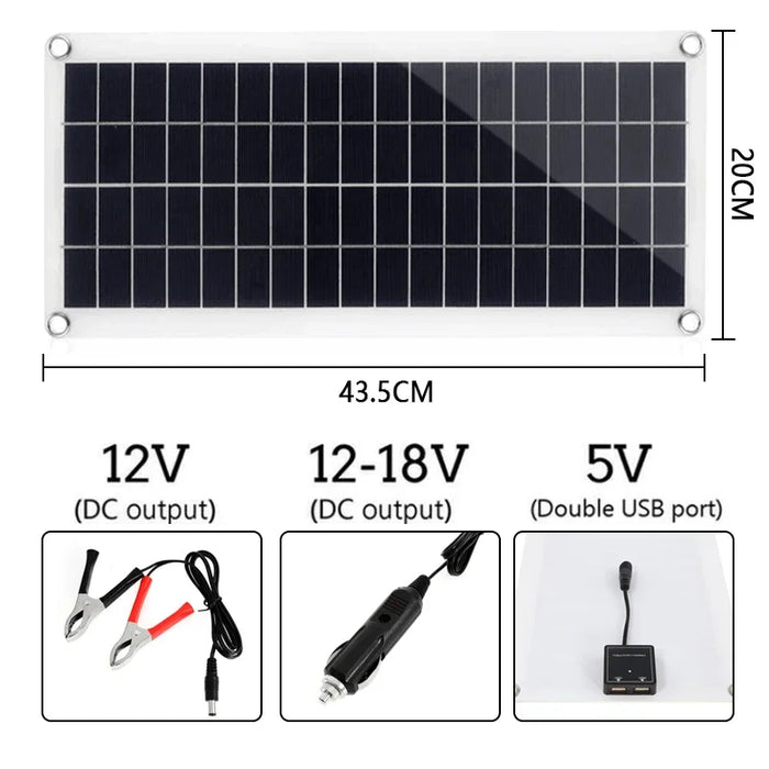 Enagua Mart Solar Panel Kit - 300W, 12V USB, 10-60A Controller for RVs, Boats, and Yachts