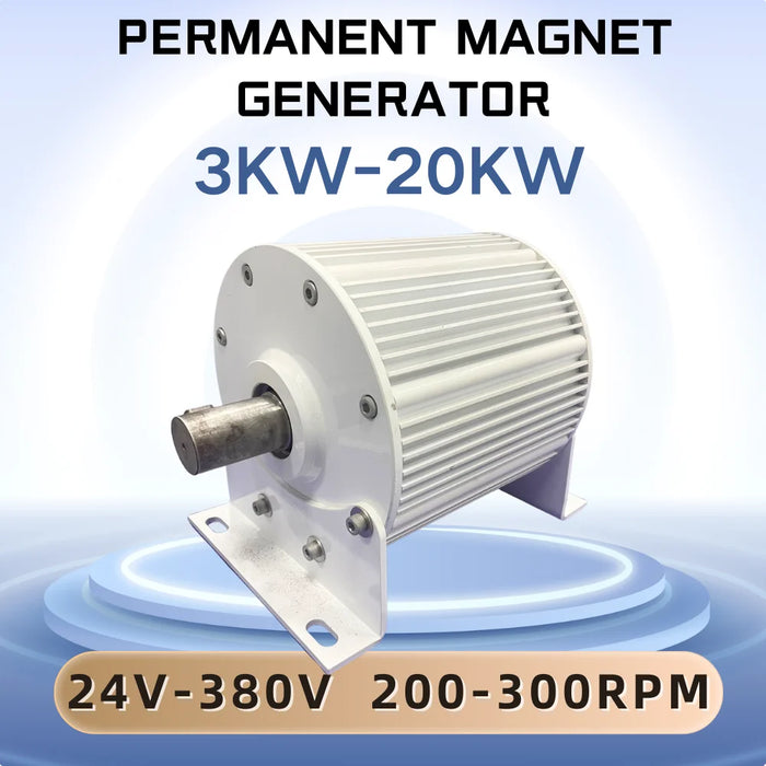 Enagua Mart 3000W-20kW Low-Speed Permanent Magnet Generator - 48V/96V/110V/220V/380V for Wind Turbines and Hydroelectric Systems