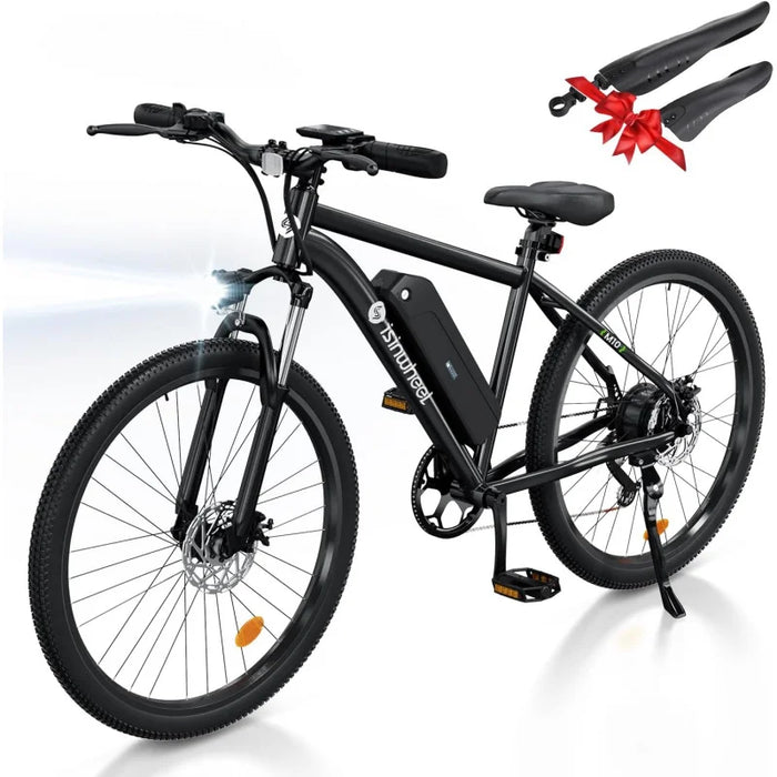 Enagua Mart Qisinwheel M10 Adult Electric Mountain Bike - 500W Motor, 26" Tires, 20mph Speed, Removable Battery, Max Range 55 Miles