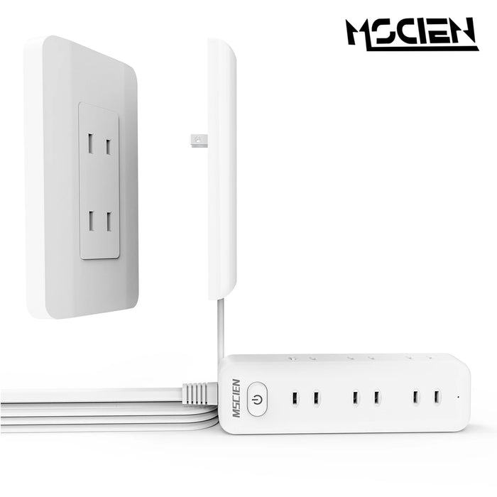 Enagua Mart MSCIEN JP Plug Power Strip - 2M Smart Socket Extension Cord with Surge Protector and Electrical Outlets