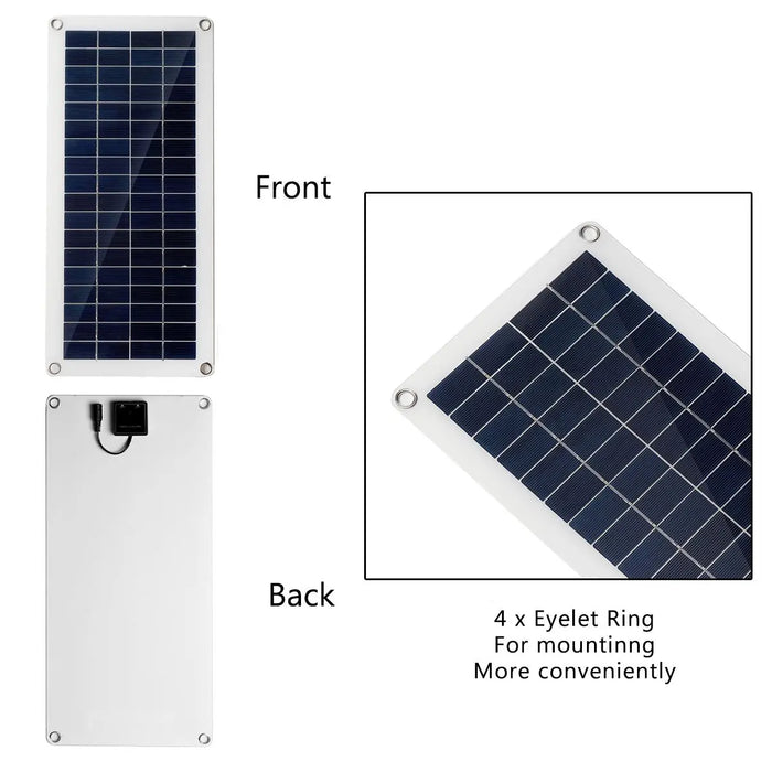 Enagua Mart 40W 12V Solar Panel Kit - Dual USB, 60A/100A Battery Charger Controller for Camping, RV, and Boats