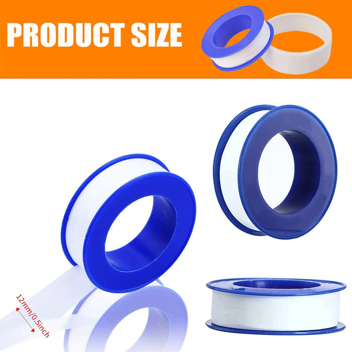 Enagua Mart PTFE Water Pipe Sealing Tape - 10 Rolls for Thread Sealing and Home Improvement