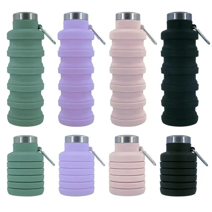 Enagua Mart Collapsible Silicone Water Bottle - Portable Folding Bottle for Outdoor Travel