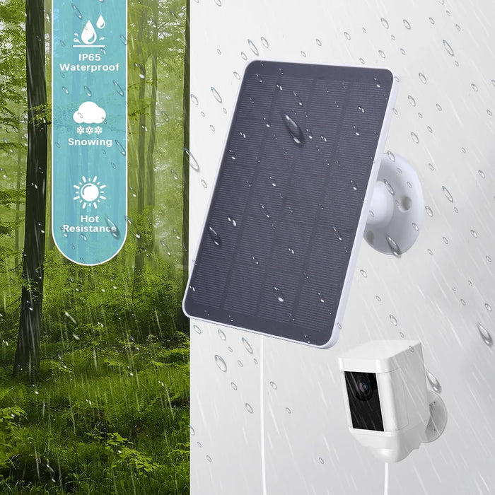 Enagua Mart 10W 5V Solar Panel Charger - Waterproof USB Type-C Solar Cells for Security Cameras and Small Home Light Systems