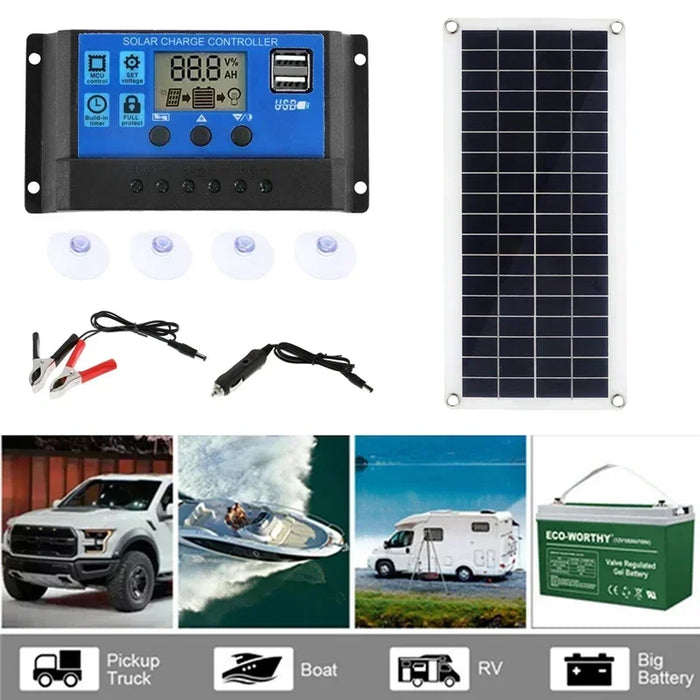 Enagua Mart 1000W Solar Panel 12V Solar Cell with 10A/100A Controller - Portable Solar Charger for Phone, RV, Car, MP3, and Outdoor Battery Supply