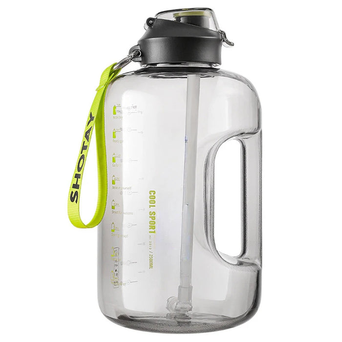 Enagua Mart Large Capacity Men's Fitness Water Bottle - Ton Ton Bucket Portable Lifting Rope Sport Plastic Water Cup