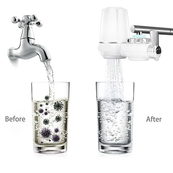 Enagua Mart Ceramic Water Filter Cartridge - Kitchen Faucet Tap Water Purifier with Activated Carbon Replaceable Filter