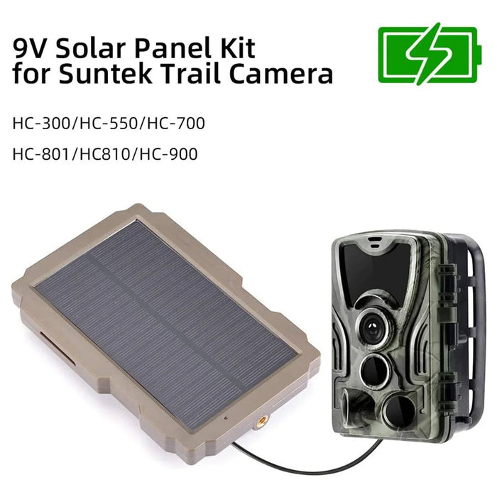 Enagua Mart Trail Game Camera Solar Panel Kit - 3000mAh 6V/12V Rechargeable Solar Charger for Hunting Camera