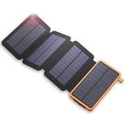 Enagua Mart Solar Charger Power Bank 10000mAh - Portable Solar Phone Charger, 4 Solar Panels, External Battery Pack for Phones, Outdoor Camping - Enagua Mart