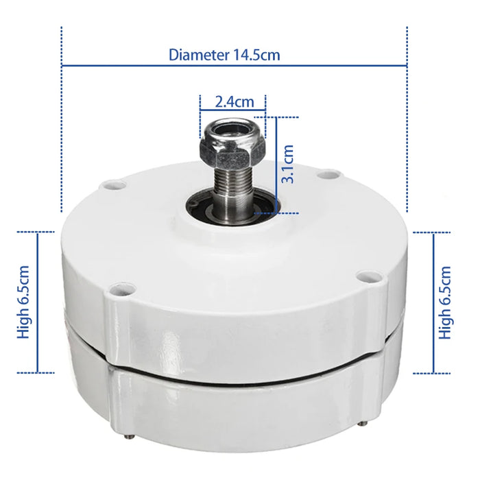 Enagua Mart 4KW/5KW/6KW Gearless Permanent Magnet Alternator - 12V/24V/48V for Wind and Water Turbines