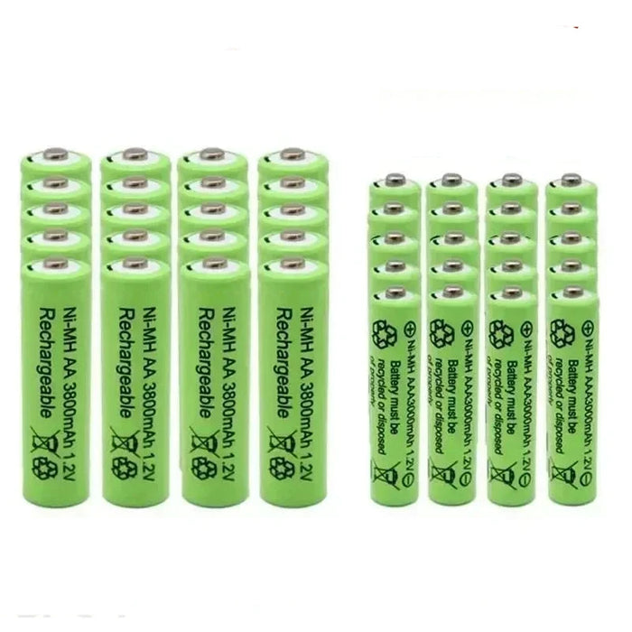 Enagua Mart 1.2V Rechargeable AA & AAA Batteries - 3800mAh AA and 3000mAh AAA Ni-MH Batteries