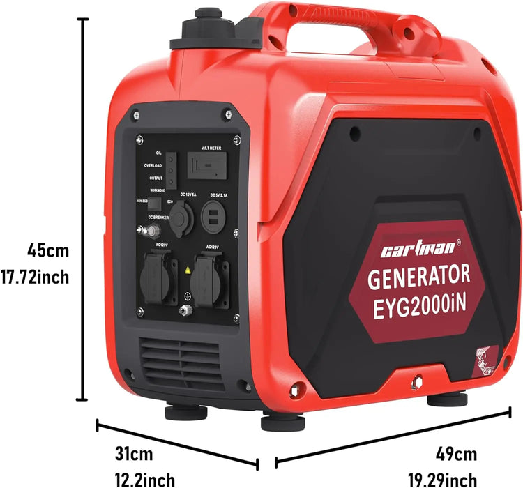 Enagua Mart 2000W Portable Inverter Generator - Super Quiet Power Backup for Home and Camping