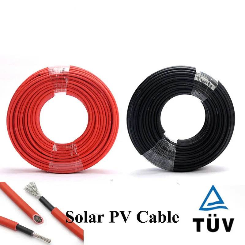 Enagua Mart 1 Pair Solar Panel Extension Cable - Copper Wire with Solar PV Connectors - Enagua Mart