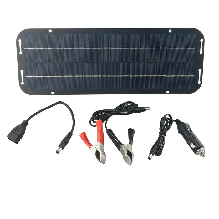 Enagua Mart 8-Piece Set 60W Solar Panel Kit - 12V OLT Trickle Battery Charger, IP65 Waterproof for Caravan, Van, and Boat