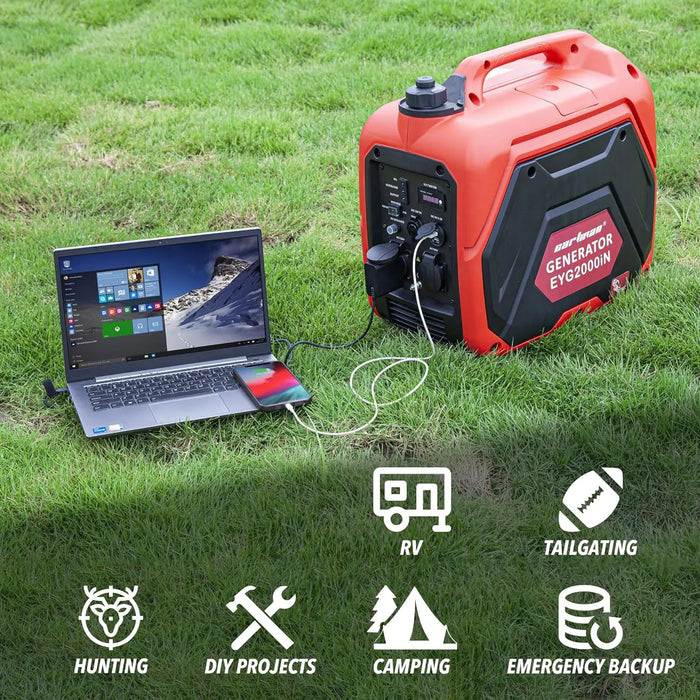 Enagua Mart 2000W Portable Inverter Generator - Super Quiet Power Backup for Home and Camping