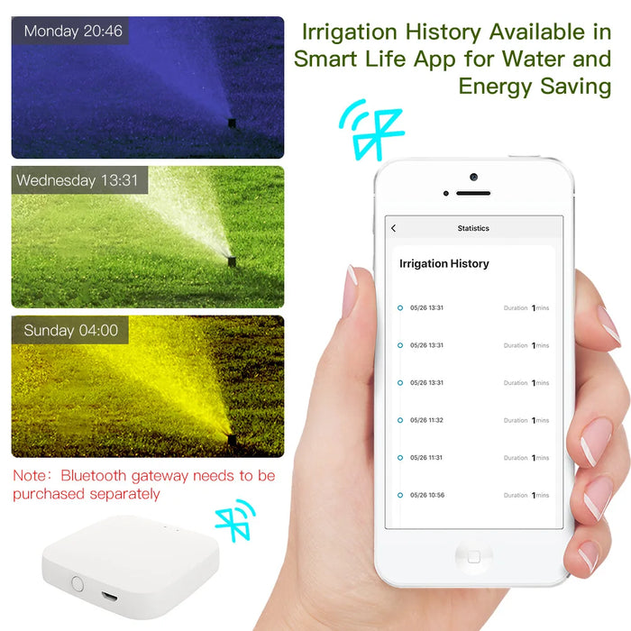 Enagua Mart Moes Smart Tuya Bluetooth Garden Water Timer – Programmable Automatic Irrigation System