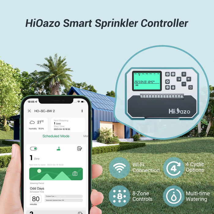 Enagua Mart 6-8 Station WiFi Smart Sprinkler Controller - Remote Irrigation System Control via Phone App