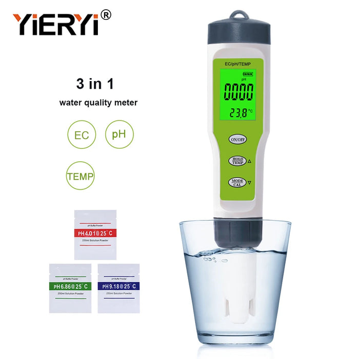 Enagua Mart Yieryi New TDS pH Meter - Digital Water Quality Monitor Tester for Pools, Drinking Water, Aquariums