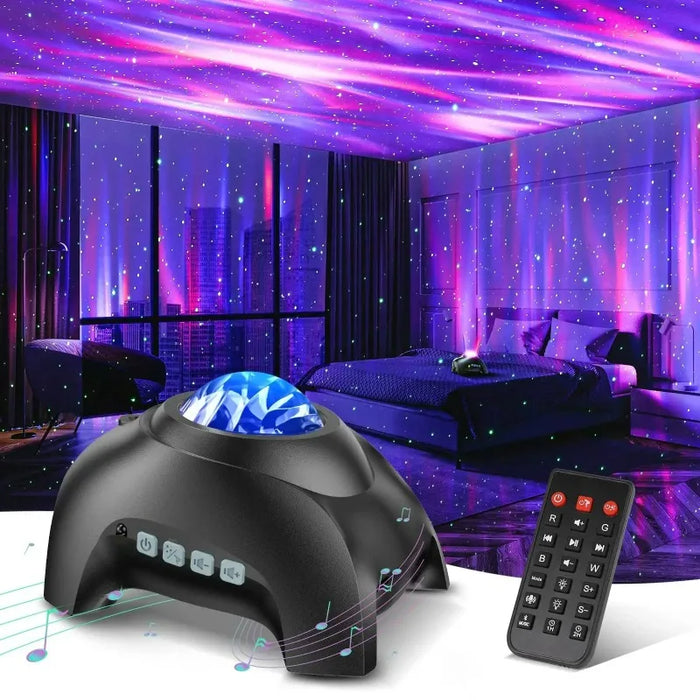 Enagua Mart Aurora Galaxy Projector Night Light - LED Star Nebula Projector with Remote Control & Bluetooth Speaker