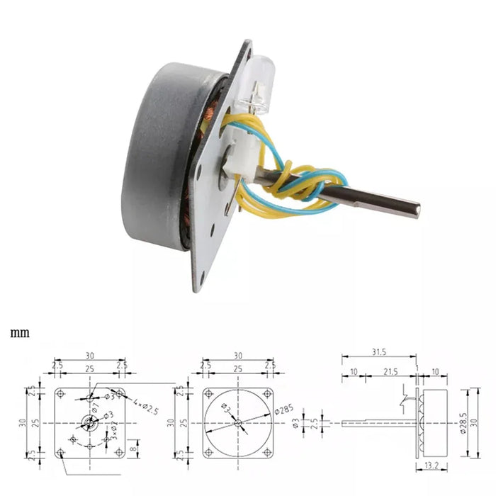 Enagua Mart Mini Electric Wind Turbine Motor Generator - 3V-24V for DIY LED Light Power Generation