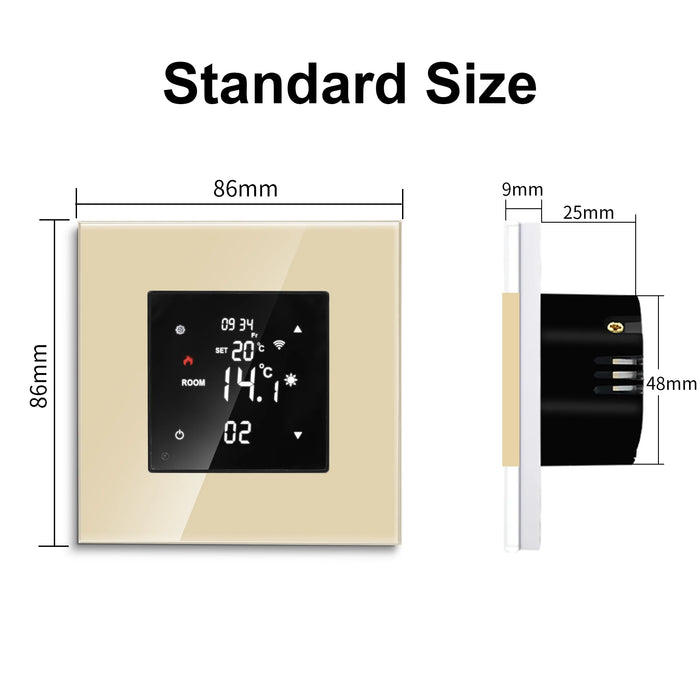 Enagua Mart Bingoelec Tuya WiFi Smart Thermostat - Electric Floor Heating and Boiler Temperature Controller with Touchscreen Display