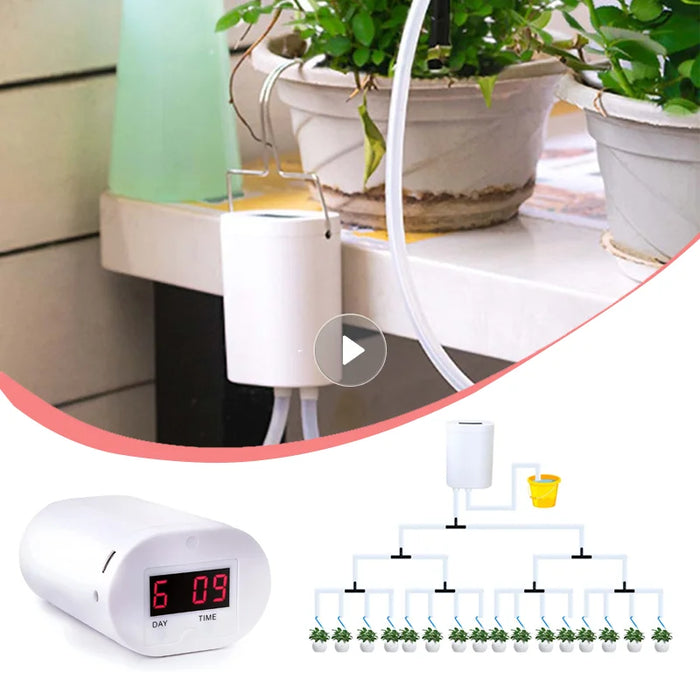 Enagua Mart Intelligent Garden Automatic Watering Pump - Solar Energy Drip Irrigation System with Timer