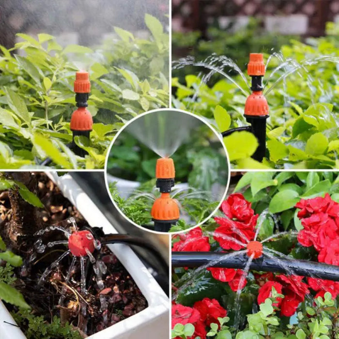 Enagua Mart Automatic Drip Irrigation System – Adjustable Nozzle Watering Kit