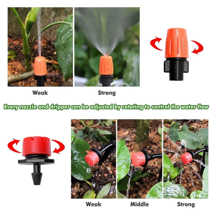 Enagua Mart 149-Piece Drip Irrigation System Kit - Self-Watering Micro Hose Sprinkler for Gardens and Plants