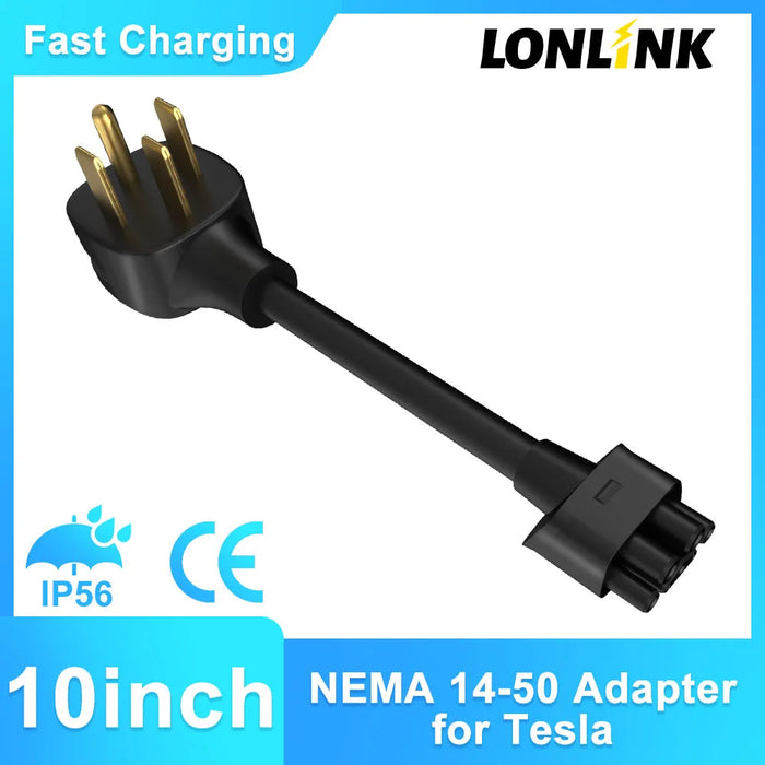 Enagua Mart Lonlink NEMA 14-50 Adapter for Tesla Gen 2 Mobile Portable Charger - Connects to a 32 Amp NEMA 240V/250V US