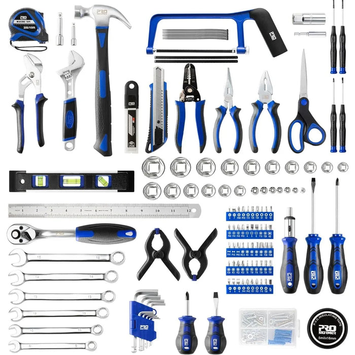 Enagua Mart Prostormer 259-Piece Tool Set - General Home & Auto Repair Kit with Plastic Storage Toolbox