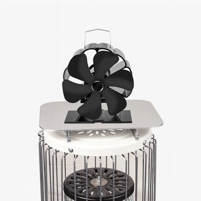 Enagua Mart 6-Blades Mini Stove Fan - Heat Powered Fireplace Fan for Log Wood Burner, Energy Saving, Quiet Eco Fan