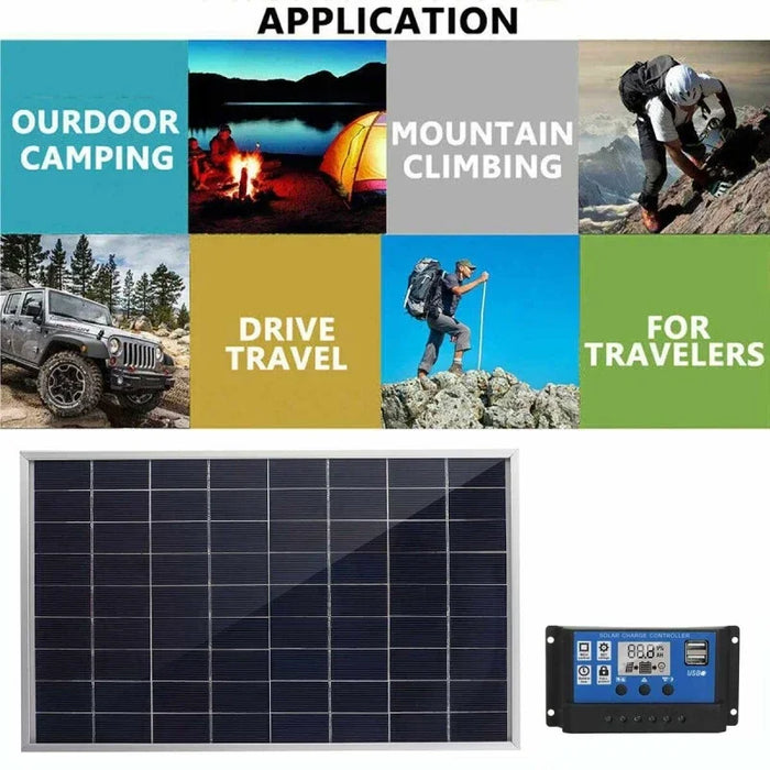 Enagua Mart 300W Solar Panel Kit - 12V with 600W Solar Panel, 100A Controller, and USB Port for Portable Battery Charging, Outdoor Camping, and Mobile RV