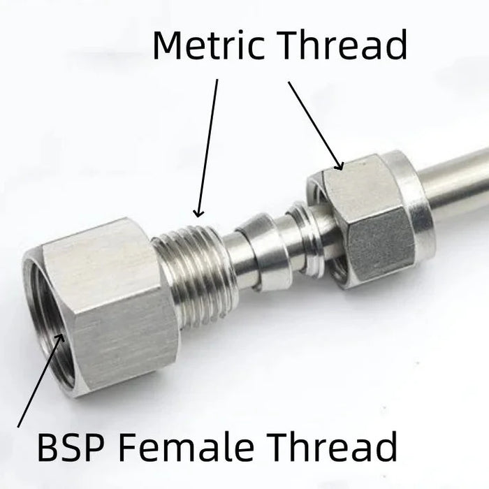 Enagua Mart Stainless Steel Compression Tube Union Connector - Double Ferrule for OD Tube (1/8", 1/4", 3/8", 1/2" BSP)