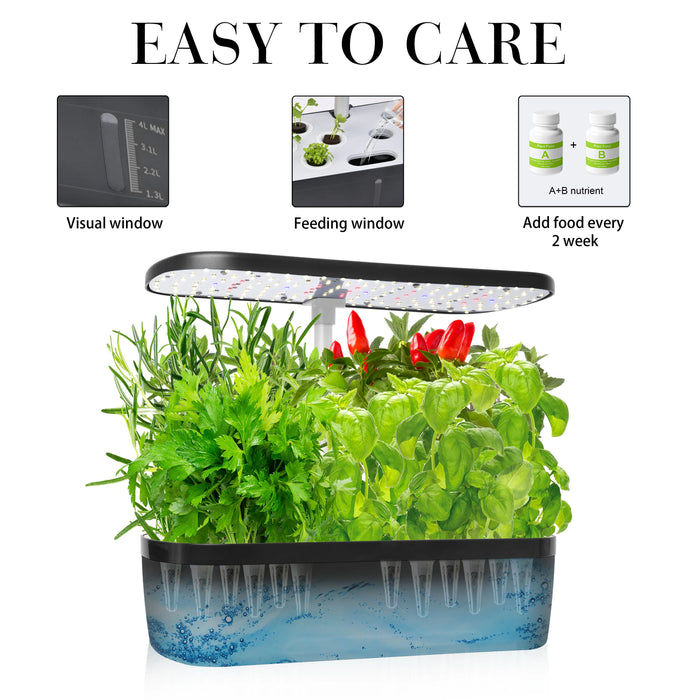 Enagua Mart Full Spectrum Household Plant Planter - Intelligent Hydroponic Planter with LED Growth Light