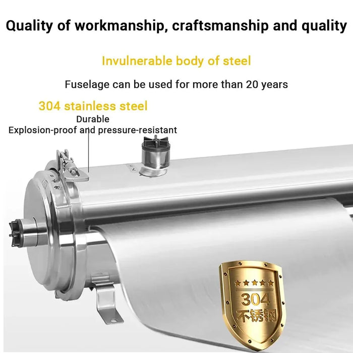 Enagua Mart Commercial Ultrafiltration Water Purifier - Stainless Steel 8000L Water Filter System with 0.01μm Membrane for Kitchen Use