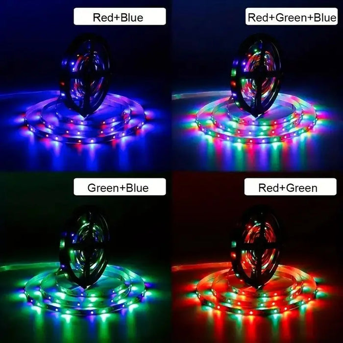 Enagua Mart 60 LED USB Strip Lights - RGB Flexible Lamp with Remote Control for Bedroom and TV Backlight Decor